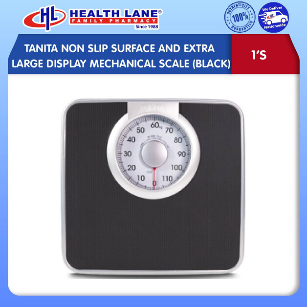 TANITA NON SLIP SURMUKA AND EXTRA LARGE DISPLAY MECHANICAL SCALE (BLACK)